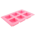 Stampo per torta in materiale siliconico a forma quadrata a 6 fori di alta qualità, Square Shape