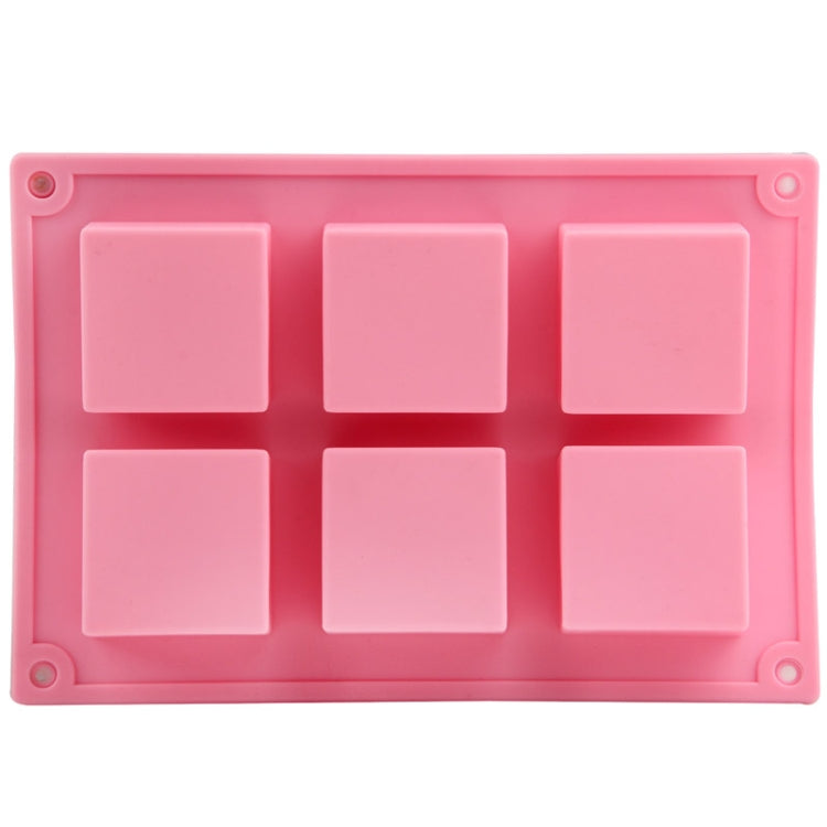 Stampo per torta in materiale siliconico a forma quadrata a 6 fori di alta qualità, Square Shape