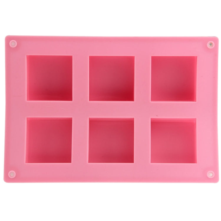 Stampo per torta in materiale siliconico a forma quadrata a 6 fori di alta qualità, Square Shape