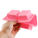 Stampo per torta in materiale siliconico a forma quadrata a 6 fori di alta qualità, Square Shape