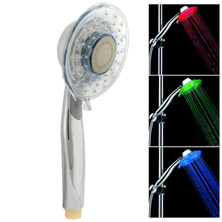 Soffione doccia a LED a 3 colori (verde/blu/rosso) con temperatura rilevabile, senza batteria, SDS-A3