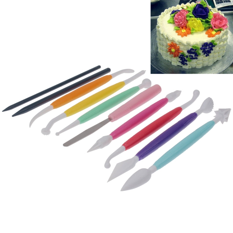 Set di strumenti per modellare torte colorate da 10 pezzi, 10 PCS Color