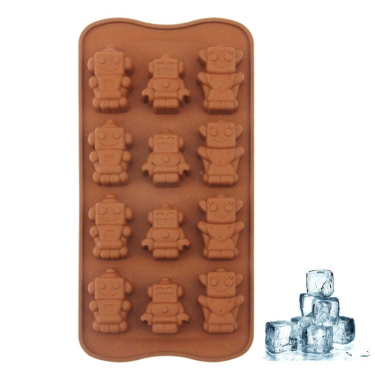 Vassoio silicone per cubetti ghiaccio 12 griglie forma robot