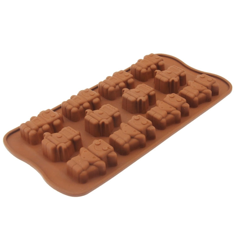 Vassoio silicone per cubetti ghiaccio 12 griglie forma robot