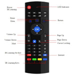 Tastiera con telecomando wireless 2.4G MX3 Air Mouse con scorciatoie del browser per Android TV Box/Mini PC, Air Mouse