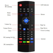 Tastiera con telecomando wireless 2.4G MX3 Air Mouse con scorciatoie del browser per Android TV Box/Mini PC, Air Mouse