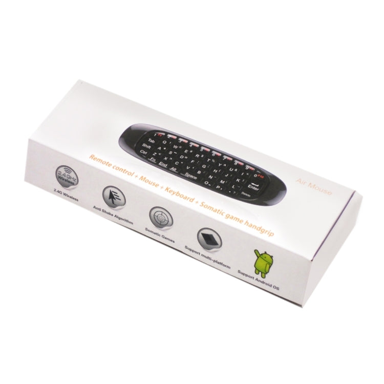 Telecomando con tastiera wireless ricaricabile C120 T10 Fly Air Mouse da 2,4 GHz per Android TV Box/PC, Wireless Keyboard