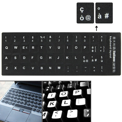 Adesivo per layout di tastiera per l'apprendimento dell'italiano per tastiera di computer portatile/desktop, Italian