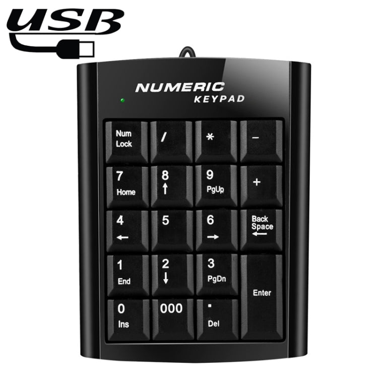 Tastiera numerica mini USB con 19 tasti, USB Numeric keyboard