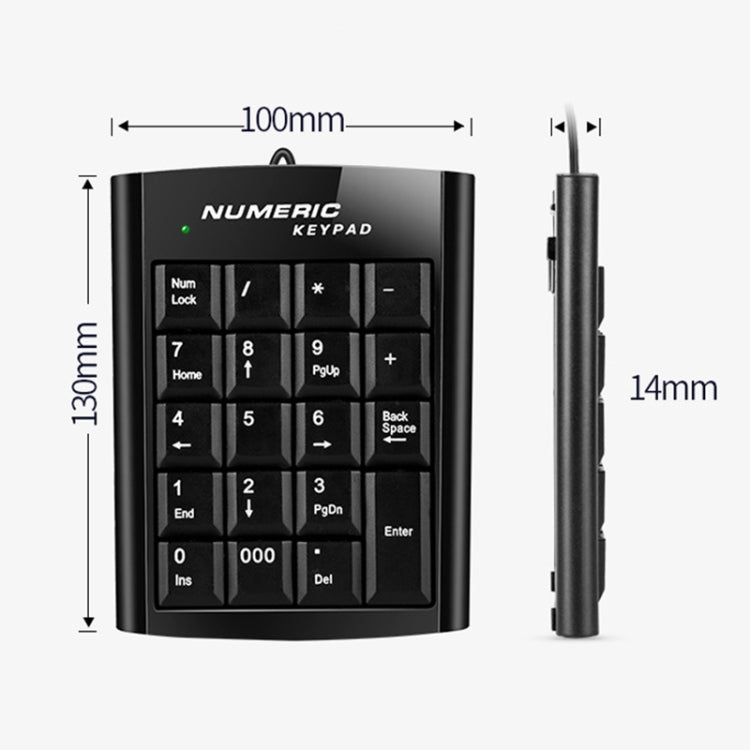 Tastiera numerica mini USB con 19 tasti, USB Numeric keyboard