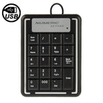 Tastiera numerica per computer portatile USB non sincrona con 19 tasti, 19 Keys
