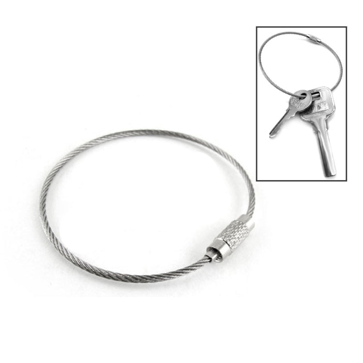 Anello multifunzionale da campeggio all'aperto in fune metallica / portachiavi in filo di acciaio inossidabile, Key Chain