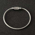 Anello multifunzionale da campeggio all'aperto in fune metallica / portachiavi in filo di acciaio inossidabile, Key Chain