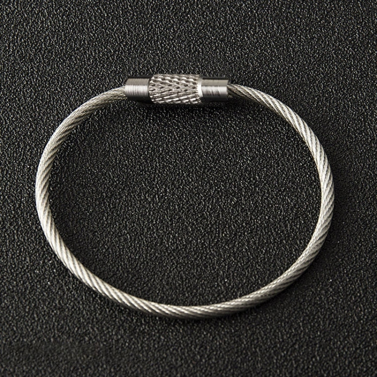 Anello multifunzionale da campeggio all'aperto in fune metallica / portachiavi in filo di acciaio inossidabile, Key Chain