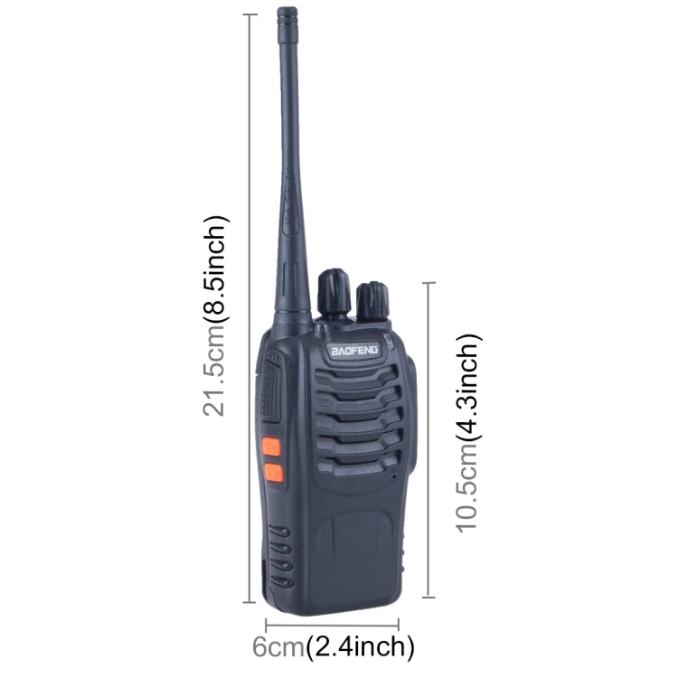 2 PZ BAOFENG BF-888S Radio CB portatile Walkie Talkie Retevis UHF 5W 16CH Radio FM Ricetrasmettitore