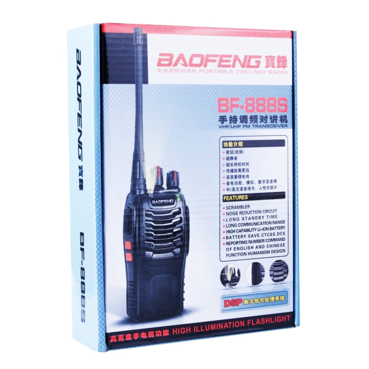 2 PZ BAOFENG BF-888S Radio CB portatile Walkie Talkie Retevis UHF 5W 16CH Radio FM Ricetrasmettitore