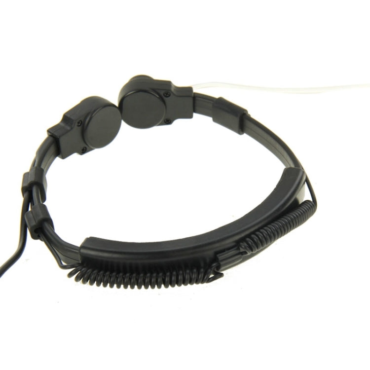 Throat Control Transceiver Earphone for Walkie Talkie, 3.5mm + 2.5mm Plug