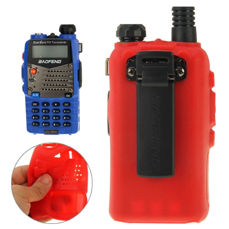 Custodia in silicone di colore puro per walkie talkie serie UV-5R