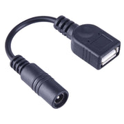 Cavo connettore di alimentazione DC maschio DC femmina da 5,5 x 2,1 mm per adattatore laptop, lunghezza: 15 cm, USB AF