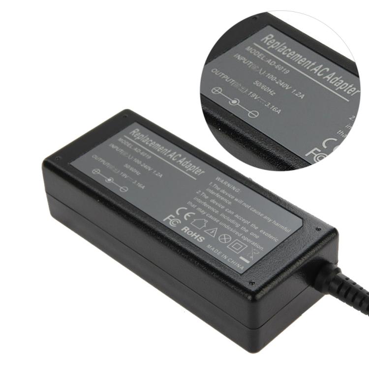 AD-6019 Adattatore CA 19 V 3,16 A per laptop Samsung, punte di uscita: 5,5 mm x 3,0 mm