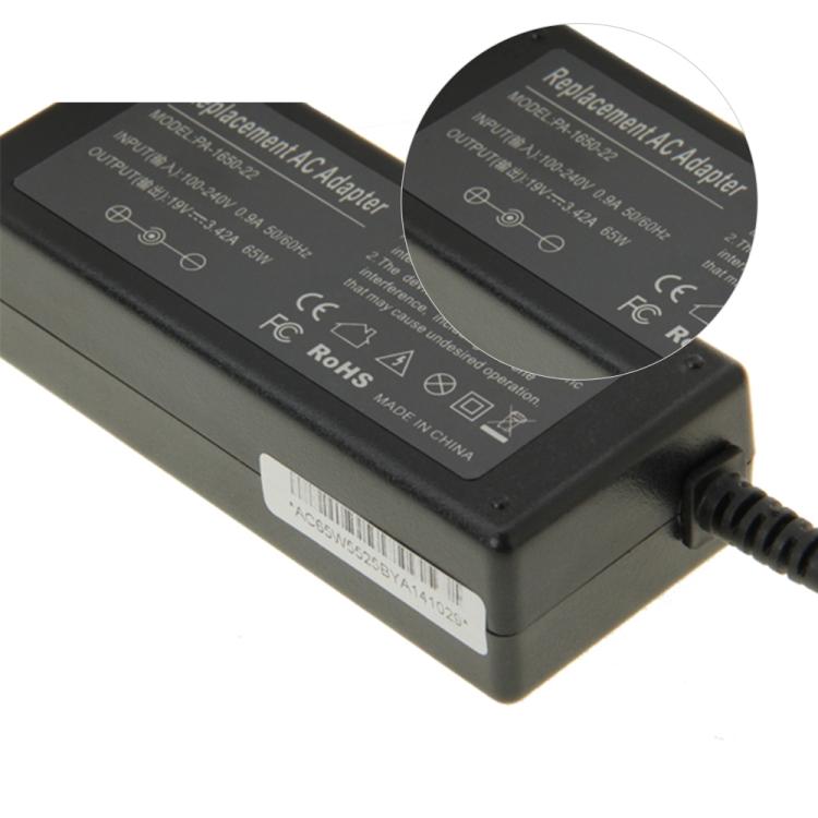 PA-1650-22 Mini adattatore CA 19 V 3,42 A per laptop Lenovo / Asus / Acer / Gateway / Toshiba, punte di uscita: 5,5 mm x 2,5 mm