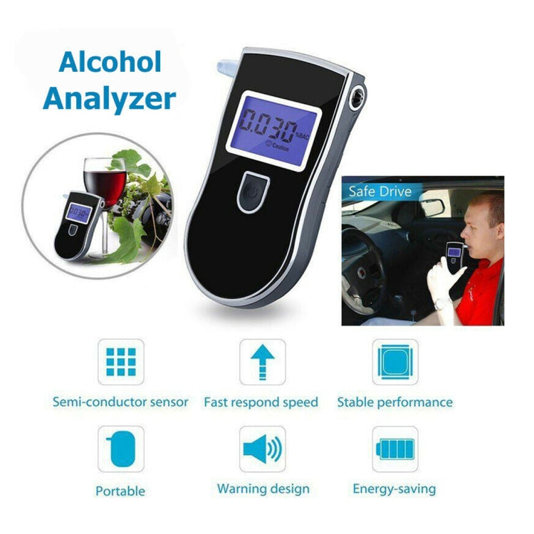 Analizzatore per alcol etilico con display LCD a 3 digitali, AT-818