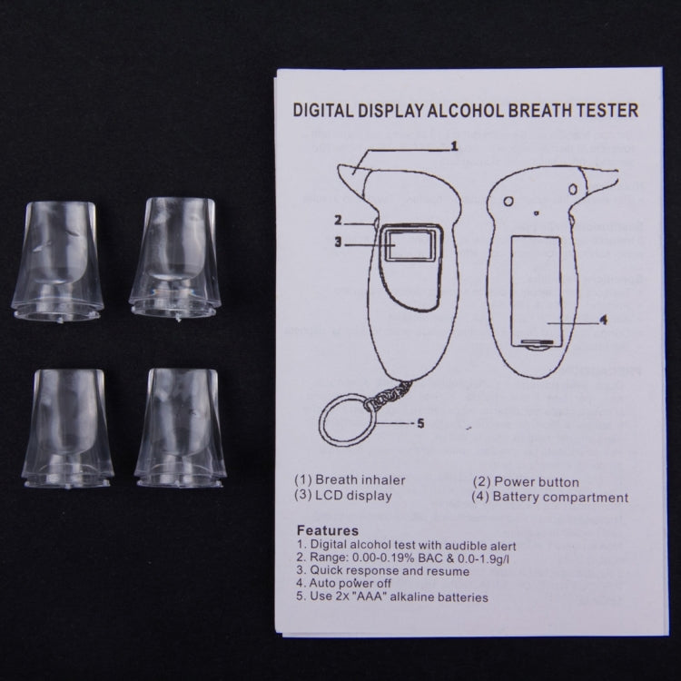 Etilometro digitale LCD per alcol tester, Alcohol Tester 2