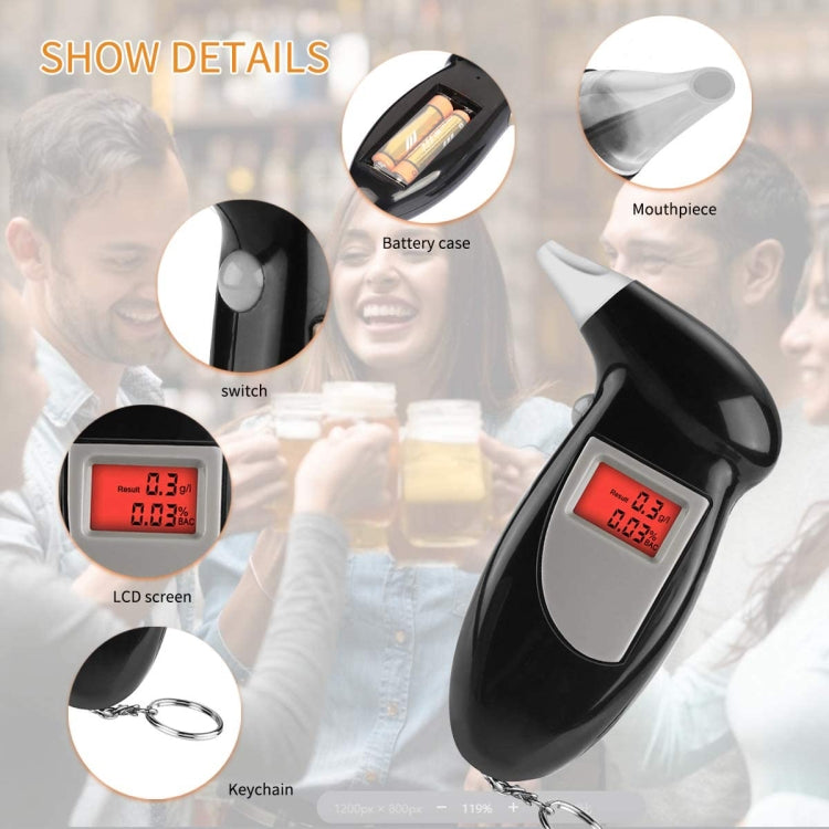 Etilometro digitale LCD per alcol tester, Alcohol Tester 2