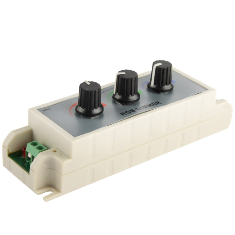 Controller dimmer LED RGB a 3 canali per strisce luminose LED DC12-24V, corrente di uscita: 3A