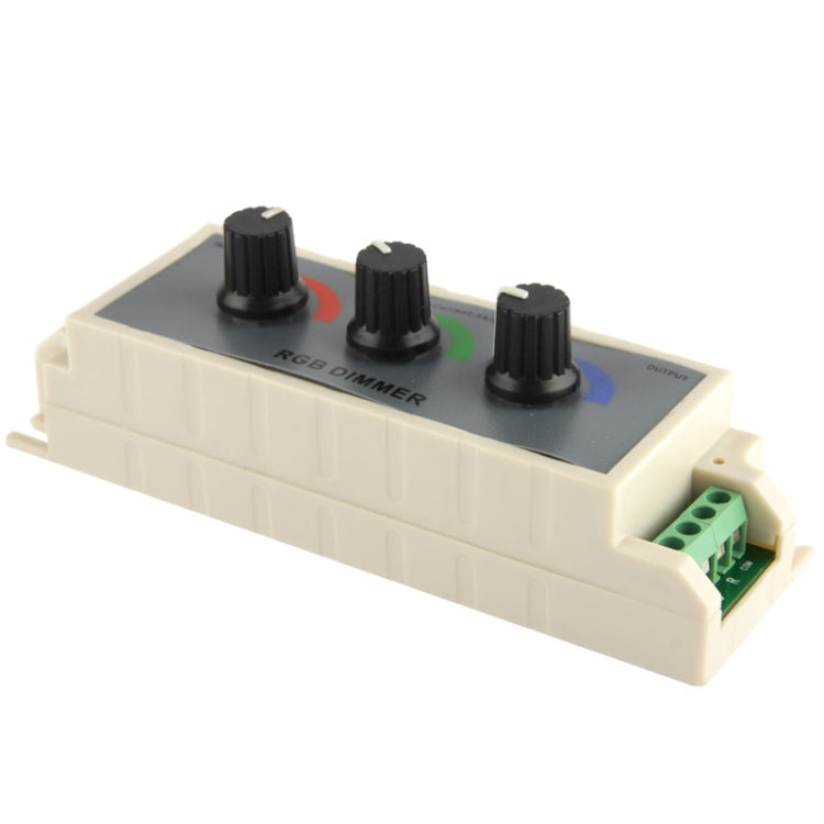 Controller dimmer LED RGB a 3 canali per strisce luminose LED DC12-24V, corrente di uscita: 3A