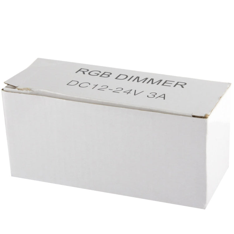 Controller dimmer LED RGB a 3 canali per strisce luminose LED DC12-24V, corrente di uscita: 3A