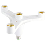 Convertitore portalampada E27 1 giro 4 (E27) Convertitore adattatore lampadina portalampada (bianco)