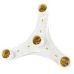 Convertitore portalampada E27 1 giro 4 (E27) Convertitore adattatore lampadina portalampada (bianco)