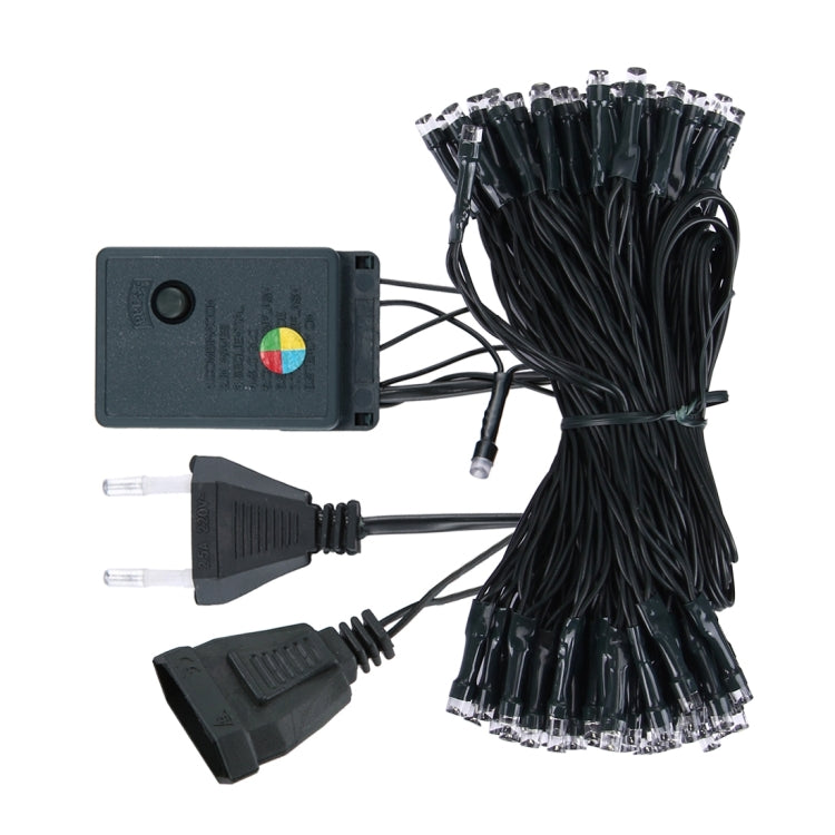 Luce RGB da 100 LED con controller, effetto lampeggiante/dissolvenza/inseguimento, 220V Colorful Light EU Plug, White Light US Plug, Warm White US Plug, Warm White EU Plug, White Light EU Plug, Colorful Light US Plug