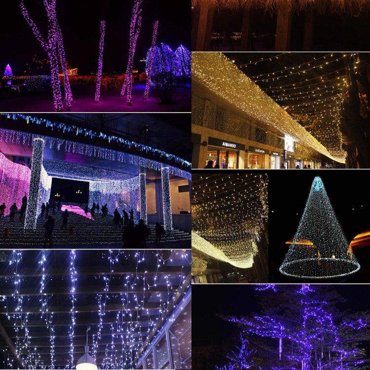 100 luci LED con controller, effetto lampeggiante/dissolvenza/inseguimento, CA 220 V, spina UE, Green Light, White Light, Red Light, Orange Light, Blue Light, Pink Light, Purple Light, Yellow Light