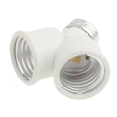 Portalampada da E27 a 2 lampadine E27 con doppio portalampada, E27 to 2 E27