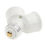 Portalampada da E27 a 2 lampadine E27 con doppio portalampada, E27 to 2 E27