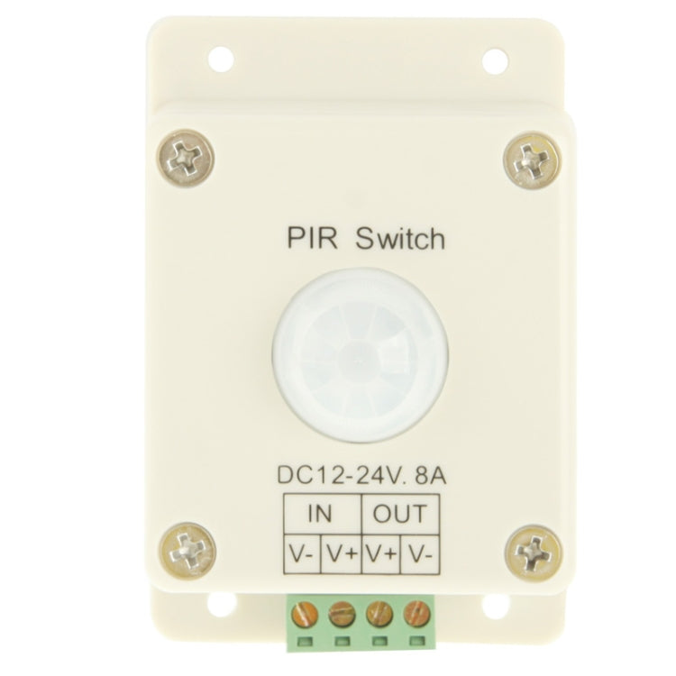 Interruttore sensore di movimento controller a infrarossi DC 12V-24V 8A PIR per luce LED