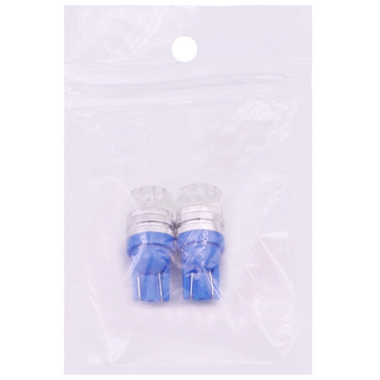2 PZ T10 1.5W 60LM 1 LED Luce di stop LED COB blu scuro per veicoli, DC12V