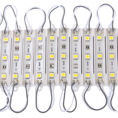 20 LED SMD 5050 a 3 LED a luce bianca calda, CC 12V