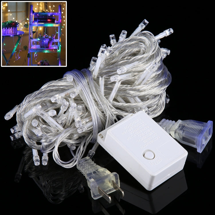 100 LED con giunto terminale e controller a 8 modalità di visualizzazione per feste di Natale, CA 110 V, spina americana, 100 LEDs AC 110V(Colorful Light), 100 LEDs AC 110V(White Light), 100 LEDs AC 110V(Red Light)                                      ...