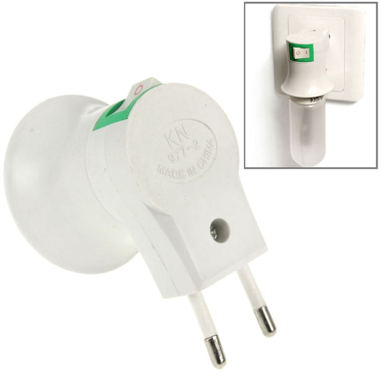 Presa per lampadina da E27 a spina europea con interruttore di alimentazione