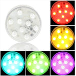 9 LED, 13 colori di luce, con telecomando