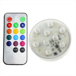 9 LED, 13 colori di luce, con telecomando