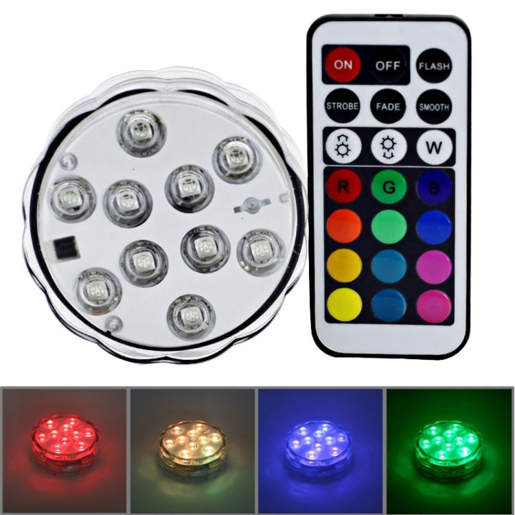Lampada subacquea LED 10 luci con telecomando