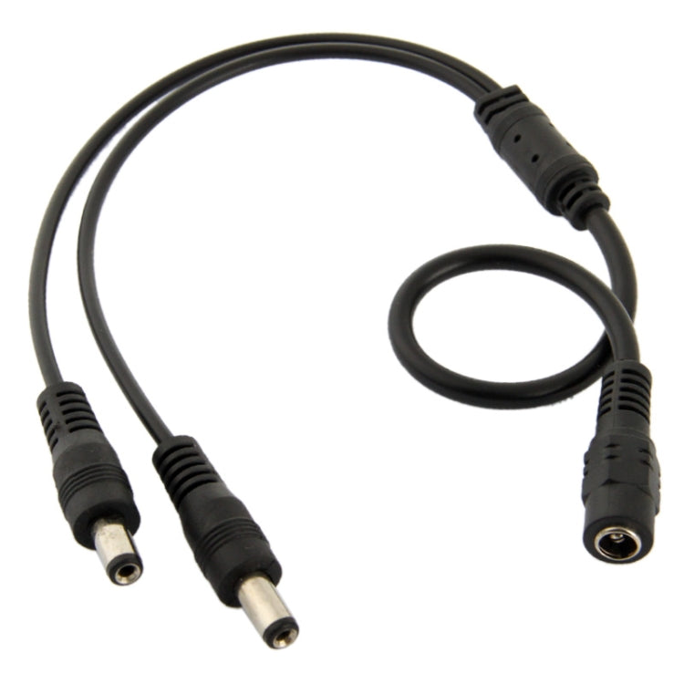 Cavo connettore di alimentazione CC da cilindro femmina a 2 cilindri maschio da 5,5 mm x 2,1 mm per controller luci LED, lunghezza: 35 cm