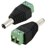 Jack maschio di alimentazione CC da 5,5 x 2,1 mm a connettore a vite a 2 conduttori per controller luce LED