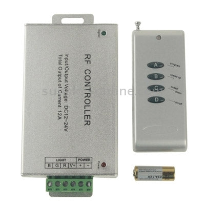 Controller audio RF 12A per telecomando per strisce LED RGB (argento), 12A