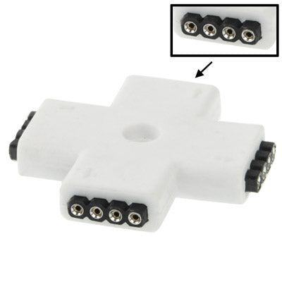 Connettore Femmina 4 Pin 4 Vie + Shape per Striscia Flessibile LED RGB