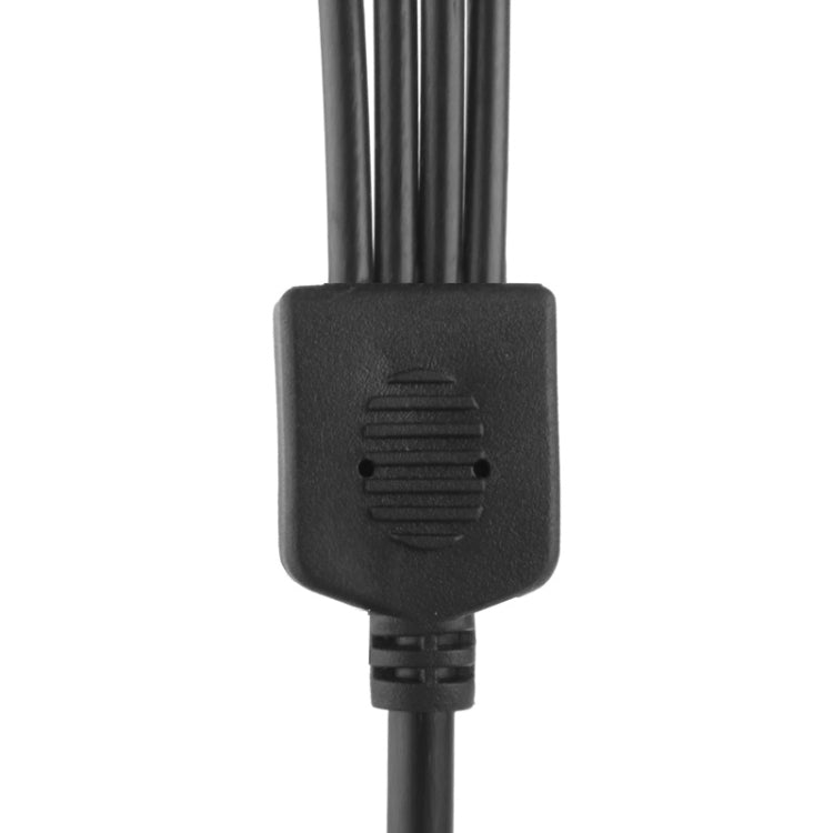 Connettore cavo di alimentazione CC femmina da 5,5 x 2,1 mm a 4 x maschio con interruttore per striscia LED, lunghezza: 30 cm